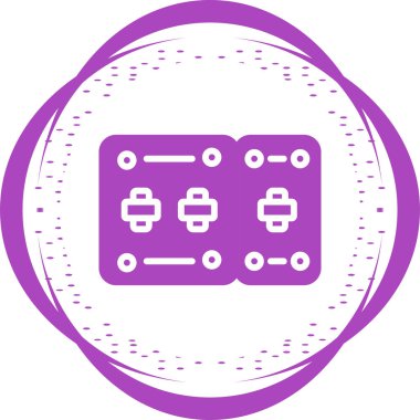 Devre kesici simgesi, düz vektör basit element çizimi düzenlenebilir yapı kavramından izole edilmiş beyaz arkaplan