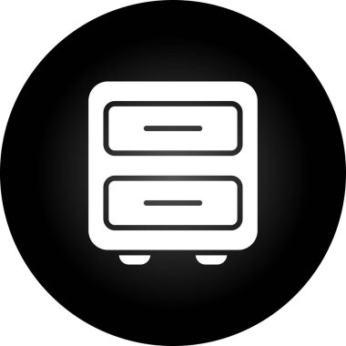  Dosya Kabine simgesi, vektör illüstrasyonu