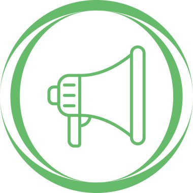 Megafon. Web simgesi basit illüstrasyon