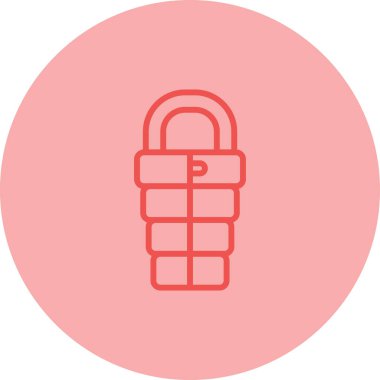 uyku tulumu simgesi, vektör illüstrasyonu basit tasarım