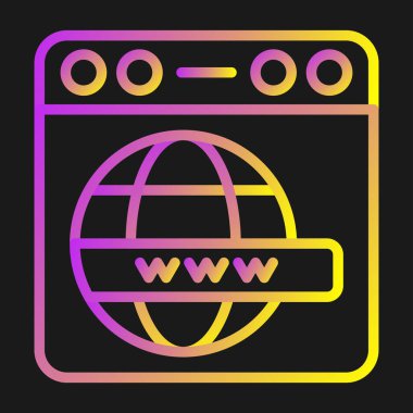 tarayıcı web simgesi, vektör illüstrasyonu 