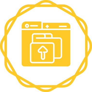 Dosya simgesi, vektör illüstrasyonu yükle