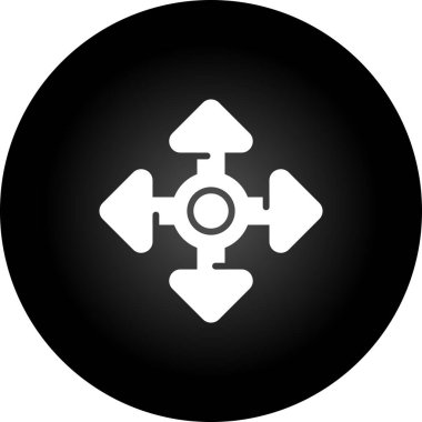 Taşınma işareti. Web simgesi basit illüstrasyon