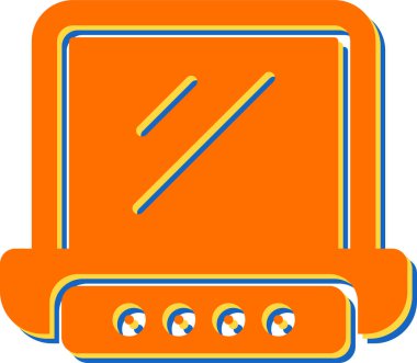 dizüstü bilgisayar simgesi, vektör illüstrasyonu basit tasarım