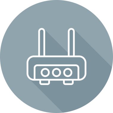 router vektör simgesi, tasarım taslağı 