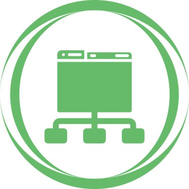 Ağ simgesinin vektör illüstrasyonu