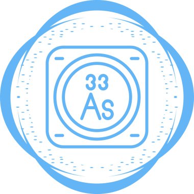 Arsenik kimyasal element. Web simgesi basit illüstrasyon