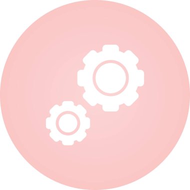 Gears web simgesi, basit vektör illüstrasyonu