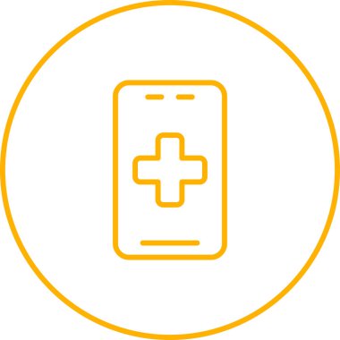 Tıbbi Uygulama simgesi tasarımı, vektör illüstrasyonu 