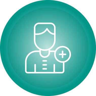 doktor simgesi, vektör illüstrasyonu basit tasarım