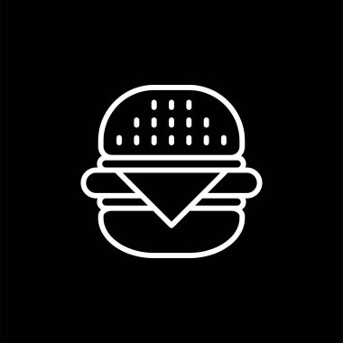 Burger besin simgesinin vektör illüstrasyonu