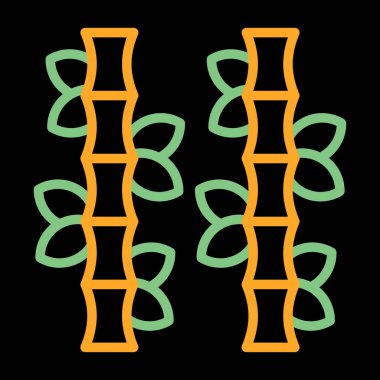 Bambu, ağ basit illüstrasyon