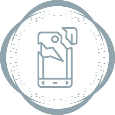 Bozuk akıllı telefonun vektör çizimi 