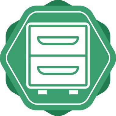  Dosya Kabine simgesi, vektör illüstrasyonu