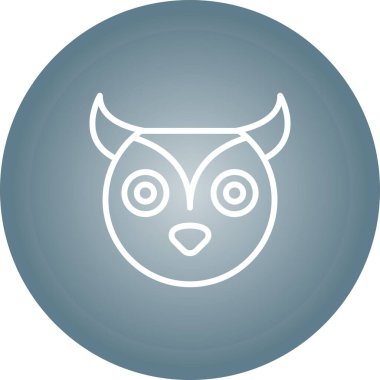 Baykuş. Web simgesi basit illüstrasyon