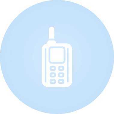 Telsiz Talkie web simgesi, basit vektör illüstrasyonu