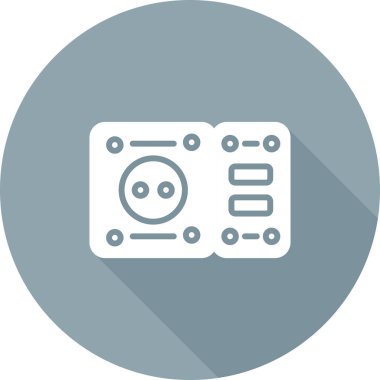 Soket simgesi tasarımı, vektör illüstrasyonu