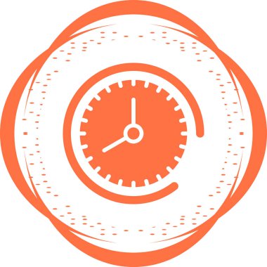 Saat web simgesi, basit vektör illüstrasyonu