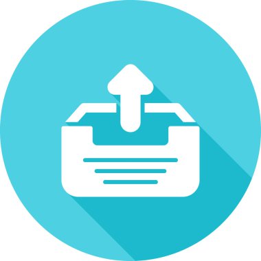 Giden posta simgesi basit vektör illüstrasyonu