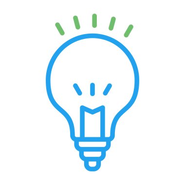 ampul simgesi, vektör illüstrasyonu basit tasarım