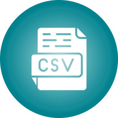 CSV dosya biçimi, simge vektör illüstrasyonu