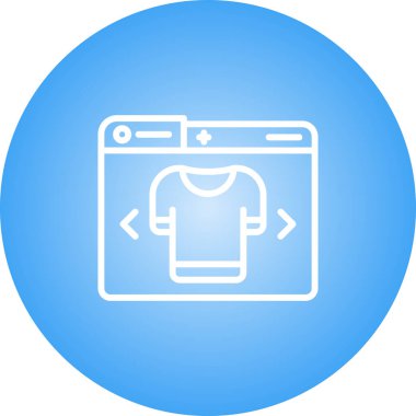 Giysi Mağazası simgesi, vektör illüstrasyonu 