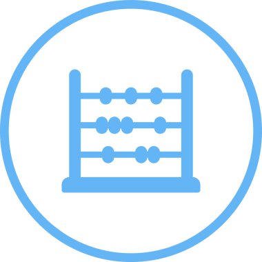 Abaküs. Web simgesi basit illüstrasyon   