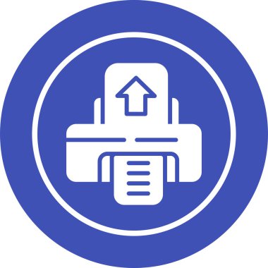 Yazıcı. Web simgesi basit illüstrasyon