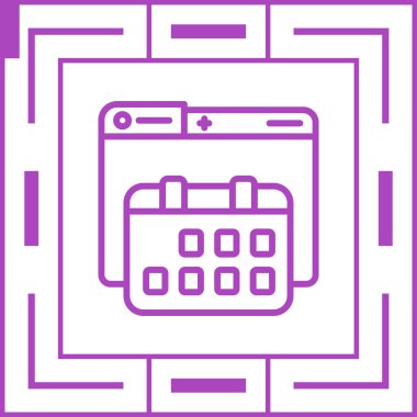 takvim anımsatma simgesi, özet biçimi, vektör illüstrasyonu