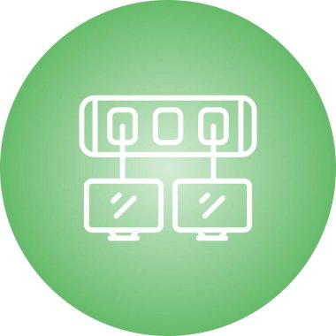 Ağ Anahtarı Vektör Simgesi Beyaz Arkaplanda İzole Edildi 