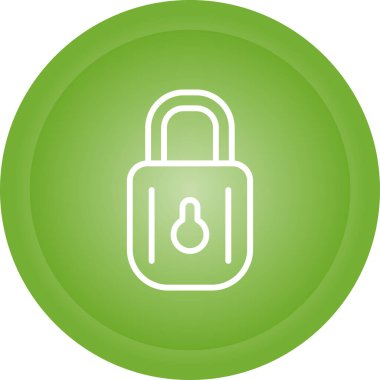 Asma kilit simgesinin web illüstrasyonu