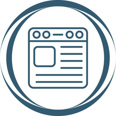 tarayıcı web simgesi, vektör illüstrasyonu 