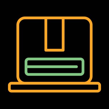 Paket teslim simgesi, vektör illüstrasyonu  