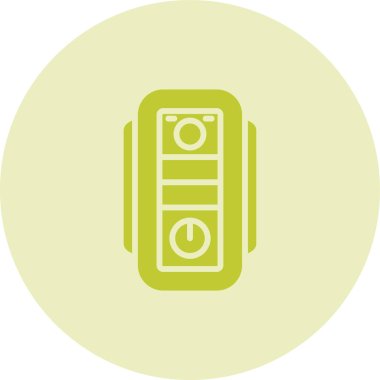 Masaüstü bilgisayar simgesi, vektör illüstrasyonu basit tasarım