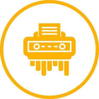 Kağıt öğütücü. Web simgesi basit tasarım              