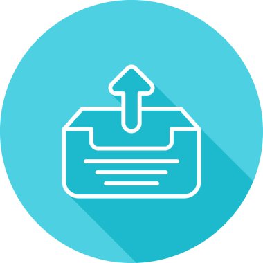 Giden posta simgesi basit vektör illüstrasyonu