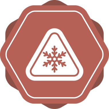 Uyarı levhası. Web simgesi vektör illüstrasyonu