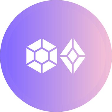 Mücevher simgesi, vektör illüstrasyonu basit tasarım