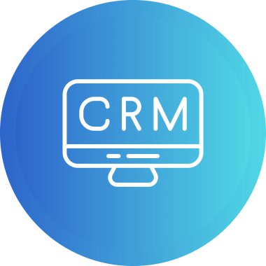 CRM Analitik vektör simgesi modern basit illüstrasyon