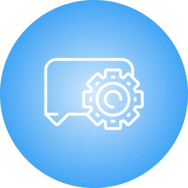 Sohbet balonu simgesi, vektör illüstrasyonu basit tasarım