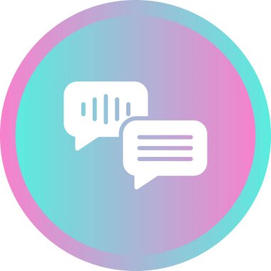 Sohbet balonu simgesi, vektör illüstrasyonu basit tasarım