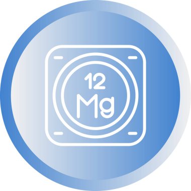 Magnezyum kimyasal işaret simgesi, web illüstrasyonu