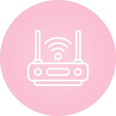 Wi-fi yönlendirici. Web simgesi basit illüstrasyon