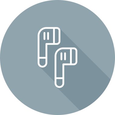 Kulaklıklar. Web simgesi basit illüstrasyon