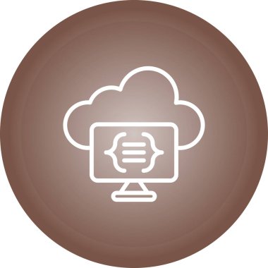 Sunucusuz Hesaplama simgesinin vektör çizimi