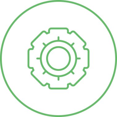 dişli ağ simgesi, basit vektör illüstrasyonu