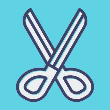 Scissors icon, vector illustration simple design