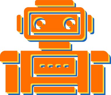 robot ağ simgesi, vektör illüstrasyonu