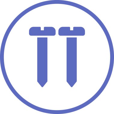 Çivi simgesinin vektör illüstrasyonu