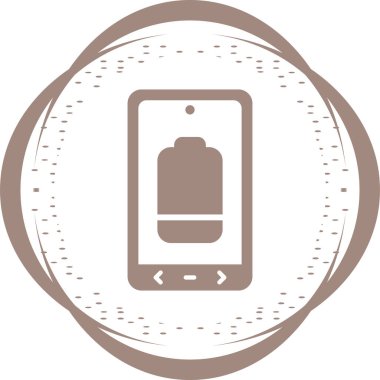 Pil Düşük Ağ simgesi, basit vektör illüstrasyonu